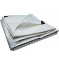 Tarps Now 6 ft x 20 ft Heavy Duty 12 Mil Tarp, White, Reinforced Polyethylene CSP12W-0620